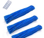 300PCS Pipe Cleaners, Glitter Chenille Stem Pipe Cleaner+4Pcs Glue Stick, Chenille Stem Pipe Cleaners, Creative Craft Decoration