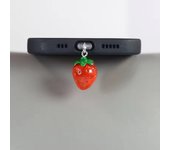 1PC Beautiful and Cute Strawberry and Peach Fruit Dust Plug Accessories Decoration for iPhone and Samsung Type-C Mobile Phones