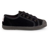 Pisamonas Zapatilla Terciopelo Con Cordones