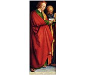 Panel decorativo del museo, Listo para Colgar. Albrecht Dürer-Los Santos Juan y Pedro-Cm 50x140