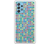 Funda compatible con Samsung Galaxy A72 - Patron Comecocos Fondo Clear
