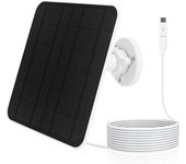 5V 30W Solar Panel Micro USB & USB-C Port Solar Charging Panel 9.8 Ft Charging Cable for Security Camera for Eufycam 3C/2C/2 Pro