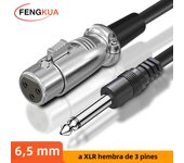 XLR to 6.5mm Audio Cable Microphone Balanced Analog Audio Cord for Audio PC Phone Mixer Amplifiers XLR Female to AUX 6.35mm Jack