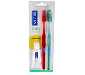 Vitis Suave Cepillo Dental 2uds + Pasta Blanqueadora 15ml