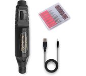 Torno para Uñas Eléctrico | Set de Manicura y Pedicura Profesional | Barería Y 6 Cabezales