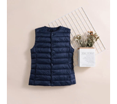 2024 New Spring Autumn Fashionable Outerwear Warm Vests Light Down Women Waistcoat Portable Warm Sleeveless Liner Casual
