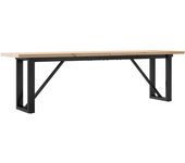 vidaXL Mesa centro marco O madera maciza pino y hierro 160x40x45,5 cm Mesita de Salón o Comedor o Auxiliar Mesa de Café Meuble Salón
