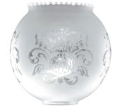 Genérico NO MARCA Tulipa de Cristal Bola Dos Bocas Mate 16cm Boca 5,3cm - Pantallas para Lámparas