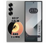 Tumundosmartphone Funda Carcasa Dura para Samsung Galaxy Z Fold 6 5G diseño Mujer Escalada Dibujos