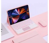 Touchpad RGB Backlit Keyboard Spanish for Xiaomi Pad 5/Mi Pad 5 Pro 11 inch PU Leather Cover Stand Keyboard Case