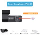 2K Dash Cam For Cars DVR Recorder Front Dash Camera KAWA D5 Emergency Video Recording EN,RU,FR,JP Voice Control WiFi APP Monitor