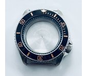 High Quality 42mm Silver Watch Case Black Blue Green Orange Ring Ceramic Bezel Fit NH34 NH35 NH36 NH38 NH70 NH72 Movement