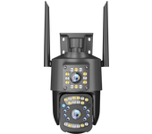 Camera Cámara con tarjeta Sim 4G, 4K, 8MP, lente Dual, cámara IP PTZ for exteriores, visión nocturna inteligente, protección de seguridad, cámara domo CCTV inalámbrica  del hogar IP CCTV cámara de Seguranca