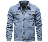 2024 Otoño e Invierno chaqueta de mezclilla de calle de tamaño europeo para hombres chaqueta delgada informal de algodón chaqueta de mezclilla para hombres ropa de hombre