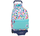 mochila y carro Benetton "Brochitas" (Safta 612152160)