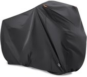Funda para bicicleta para 2 bicicletas, funda de nailon 190T impermeable, a prueba de polvo, protección contra la lluvia y los rayos UV para bicicletas de montaña o de carretera con orificios para cerradura y bolsa de almacenamiento