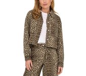 Chaqueta Only Naomi estampado leopardo cropped para mujer