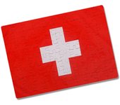 MERCHANDMANIA PUZZLE PEQUEÑO TAMAÑO APROX. A5 DE 80 PIEZAS bandera suiza pais gobierno suizo suizos rompecabezas puzle para adulto