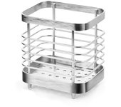 Rejilla cilíndrica de acero inoxidable para escurrir palillos chinos, para cocina, para guardar vajilla y utensilios, color plateado