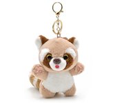 Cute Raccoon Plush Pendant Keychain 3D Eyes Lovely Long Tail Raccoon Plushies Ornament Backpack Accessorie Gift