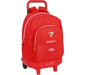 SAFTA - SEVILLA FC Mochila con Carro Incorporado Diseño Único y Licencia Oficial - Mochila hombreras y espalda acolchada - Mochila Extraible se puede lavar - Mochila carro incorporado diseño único  - Mochila Espalda Ergonómica y Hombreras Acolchadas