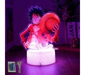 Actions Figure One Piece Luffy Zoro Anime Figures 3D Lamp PVC Action Collection Model Toys LED Night Light Kid Christmas Gift