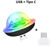 ALIEN Car USB Magic Ball DJ Disco Sound Active Party Strobe Light Apple USB Interface Holiday Atmosphere Decorations Effect Lamp