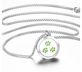 Flower of Life Stainless Steel Aromatherapy Necklace Diffuser Pendant Perfume Lockets Essential Oil Jewelry Titanium Steel Chain