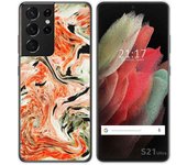 Tumundosmartphone Funda Gel Tpu para Samsung Galaxy S21 Ultra 5G diseño Mármol 12 Dibujos