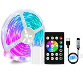 30LED/Meter Bluetooth APP Control Led Lights Strips 5050RGB With EU power supply Flexible Tape TV Led Ribbon For Bedroom party