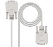 Nanocable cable serie modem db9 hembra a db9 hembra 1.80m - color beige
