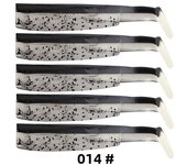 FTK Fishing Soft Black Minnow Lure 70/90mm 5pcs Body T-Tail Silicone Bait Easy Shiner For Bass Pike Tackle Gear Leurre Souple