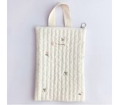 Quilted Mommy Bag Diaper Nappy Bag Baby Stuff Organizer Mini Handbags Caddy Storage Bag for Mom Cute Bear Babies Accessories