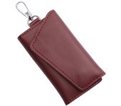 Pu Leather Keychain Men Women Key Organizer Holder Pouch Cow Split Car Key Wallet Housekeeper Key Case Mini Card Bag