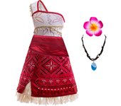 New Movie Moana 2 Princess Dress Girl Cosplay Vaiana Single Shoulder Costume Halloween Vestido Kid Birthday Ball Gown Clothes