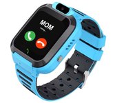 Reloj inteligente impermeable para niños with GPS, SOS y Llamadas de Voz 2G | Cámara, chat de Voz, seguimiento DE LA UBICACIÓN | Ideal para niños y niños de 4 a 12 años | Azul