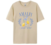 Lemon Print T-shirt Short Sleeve Crew Neck Casual Top for Summer & Spring Women's Clothing