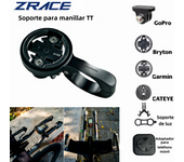 ZRACE TT Handlebar Computer Mount - Black, Out Front Holder for iGPSPORT Garmin Bryton GoPro CATEYE Camera