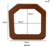 2PCS Rectangular Square Bag Handle Replacement Crossbody Bag Shoulder Bag Beach Bag Wooden DIY Handle Wallet Accessories