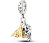 925 Sterling Silver Sunflower Leopard Golden Series Charms Beads Pendant Fit Original Fine Bracelets S925 DIY Jewelry Gifts