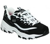 Zapatillas Skechers D'Lites Biggest Fan Negro Blancos 11930-Bkw Casual Mujer