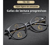 Ultralight Titanium TR90 Multi-focal Progressive Reading Glasses Men Women Anti Blue Ray Presbyopic Glasses Round Eyeglass