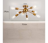 Modern Sputnik Ceiling Chandelier Satellite Hanging Lamp Lustre Light Fixture 6 8 10 Iron Spider Home Living Dining Room Decor