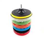 8Pcs/Set Polishing Pad Car Polishing Disc 3/5/6/7 Inch Car Sponge Polishing Pad Kit for Car Polisher Drill Adapter