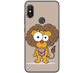 Tumundosmartphone Funda Gel Tpu para Xiaomi Redmi Note 6 Pro Diseño Leon Dibujos