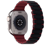 Magnetic Sport Two-Tone Silicone Strap For Apple Watch Ultra 9 49mm Band For iWatch Series 45mm 44mm 42mm Replacement Watch band