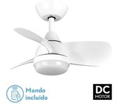 dc fan 24w pirdo white 3 blades 60d 2400lm 6 vel. 300045006000k w/remote, memory and timer