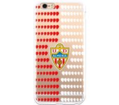 Funda original compatible con iPhone 6 Plus - 6S Plus - UD Almería patrón escudos clear