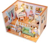 DAM. Habitación Porque te conocí. Maqueta 3D realista con gran detalle y luces led. 17x14x12cm.