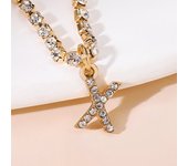 Tiny A-Z Initial Letter Anklets For Women Fashion Zircon Rhinestone Tennis Chain Anklet Bracelet Summer Beach Barefoot Jewelry